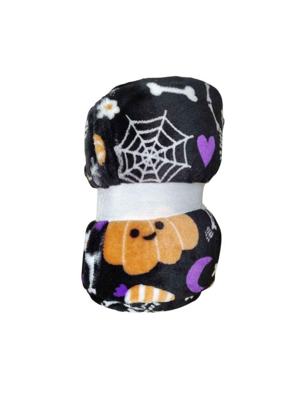 Spooky Village Halloween Pumpkin Web Fleece Throw Blanket 50x70 New